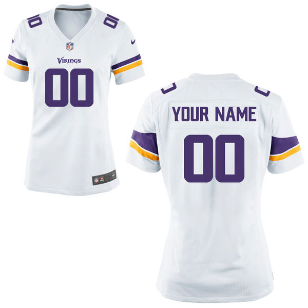 Nike Minnesota Vikings Customized White Stitched Women's NFL Jersey